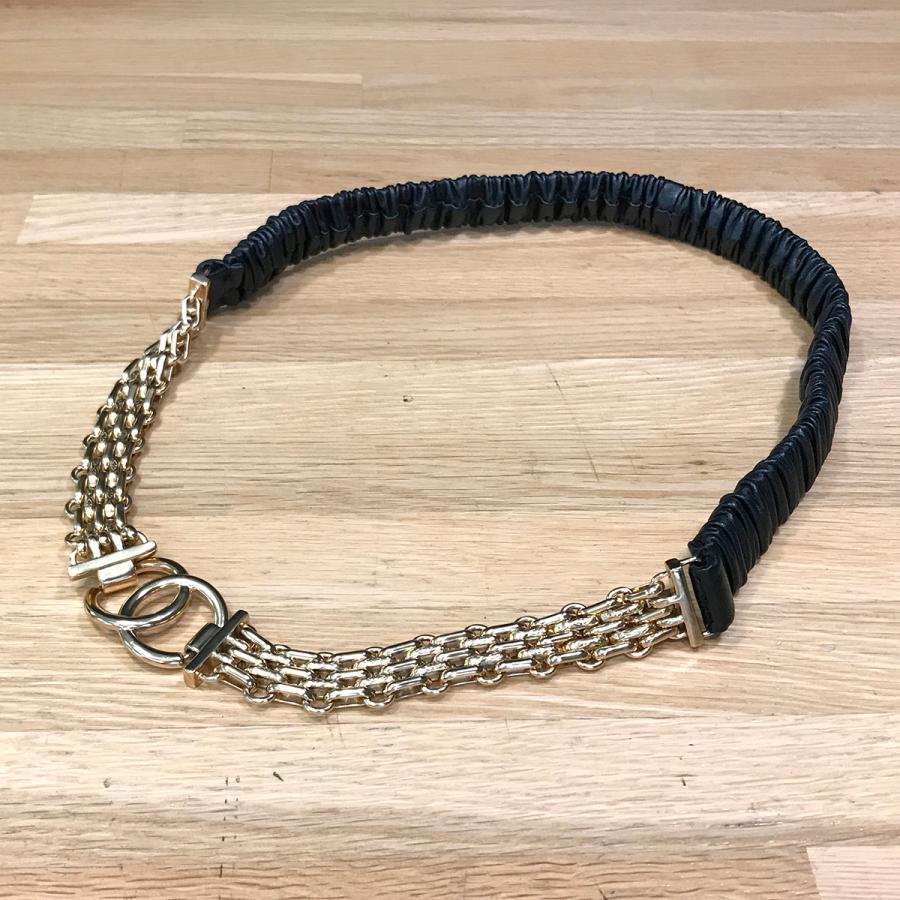 希少✨　CHANEL ココマーク　ベルト　ブラック　レザー　ゴールド　レディース CHANEL（シャネル） 【新品同様】シャネル ココマーク ベルト