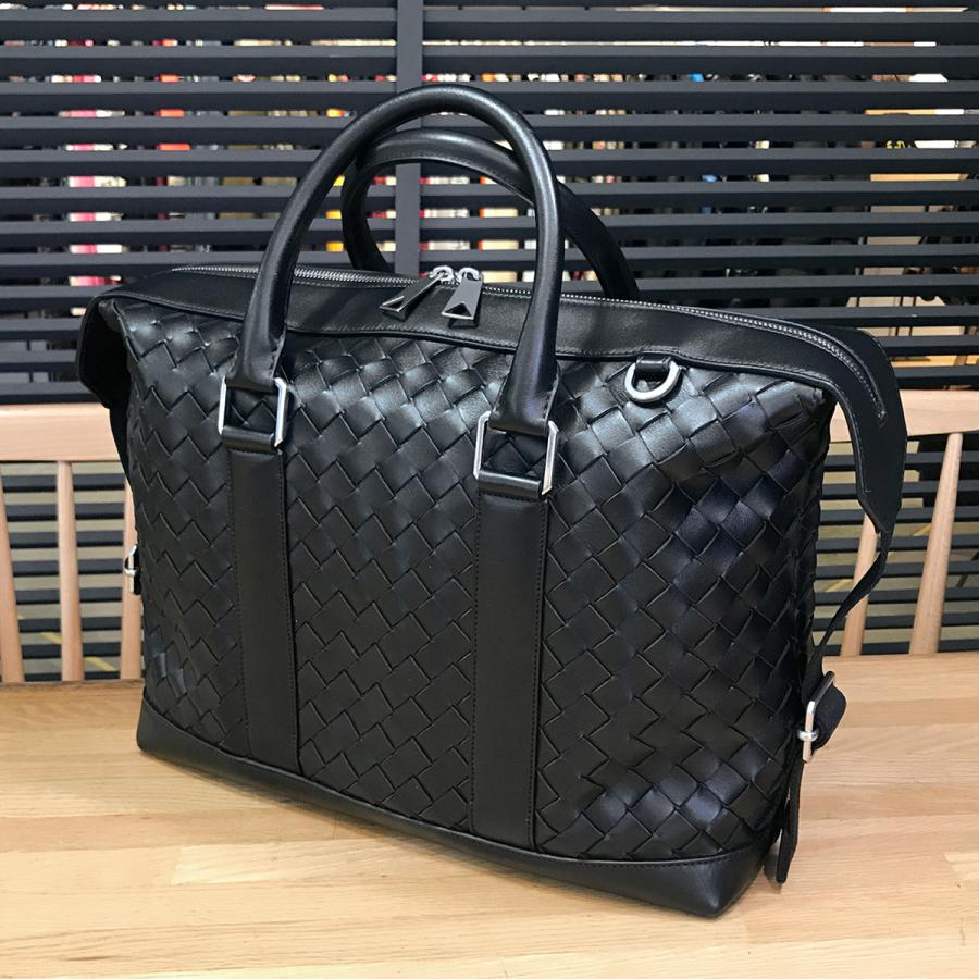 美品☆　ボッテガヴェネタ 2way　イントレチャート　ビジネスバッグ　レザー BOTTEGA VENETA 【超美品】ボッテガヴェネタ イントレチャート