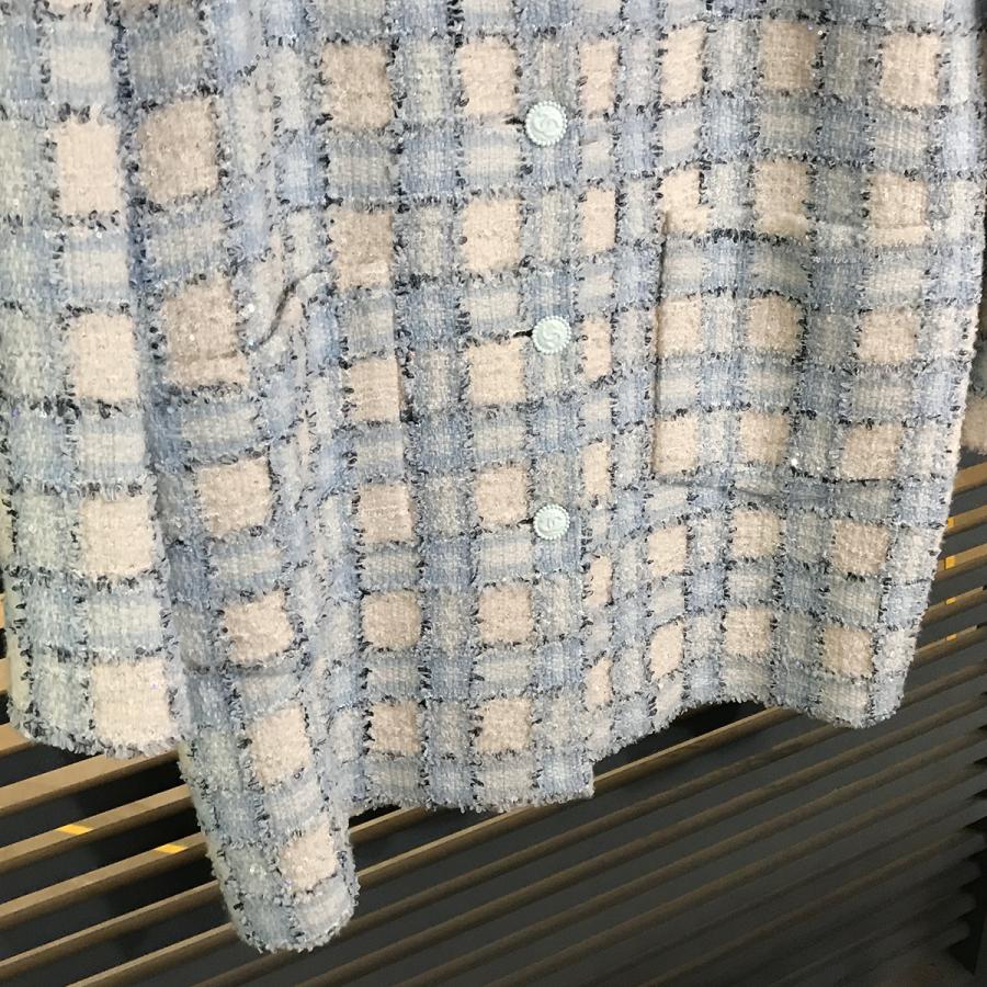 【極美品】CHANEL ココマーク ツイード plaid jaket コート CHANEL（シャネル） 【新品未使用】シャネル ココマーク ツイード