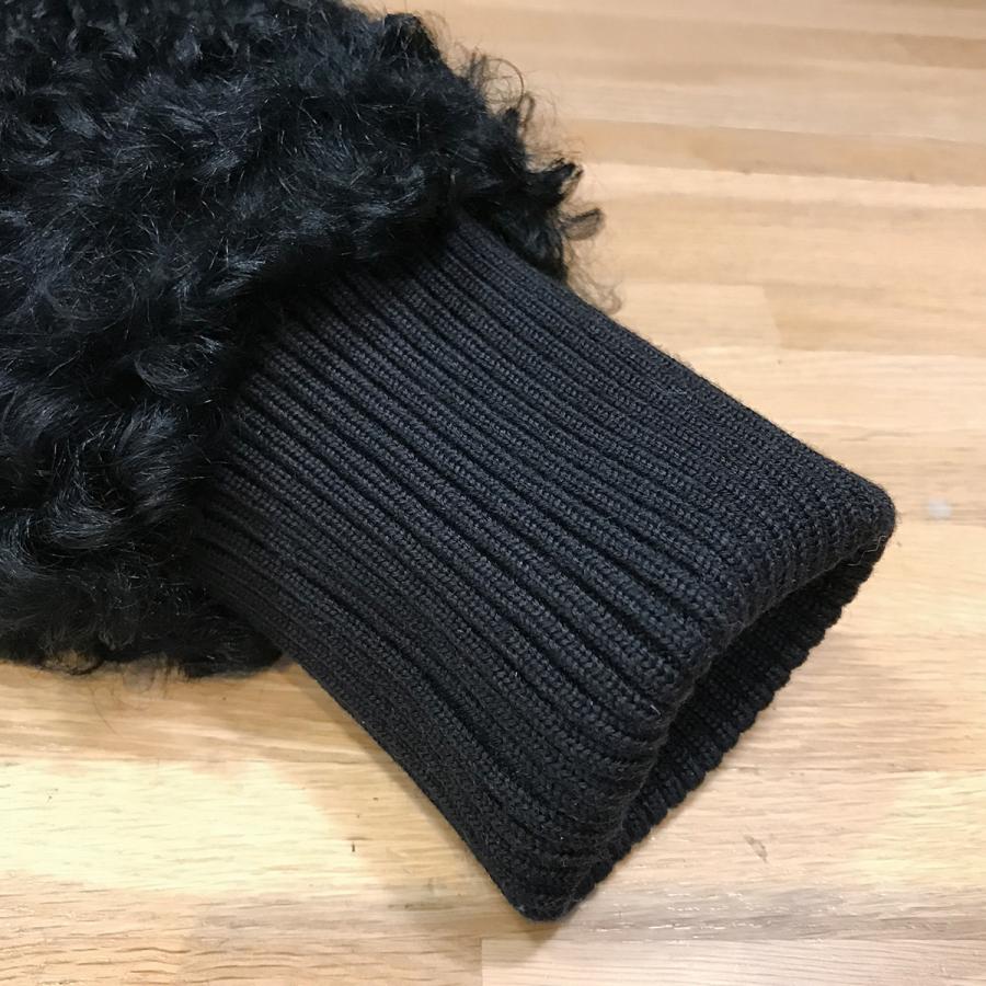 【新品同様】ディオール ボンバージャケット ムートン ファー ブラック #34 328C14AL848 黒 アウター 14449の画像