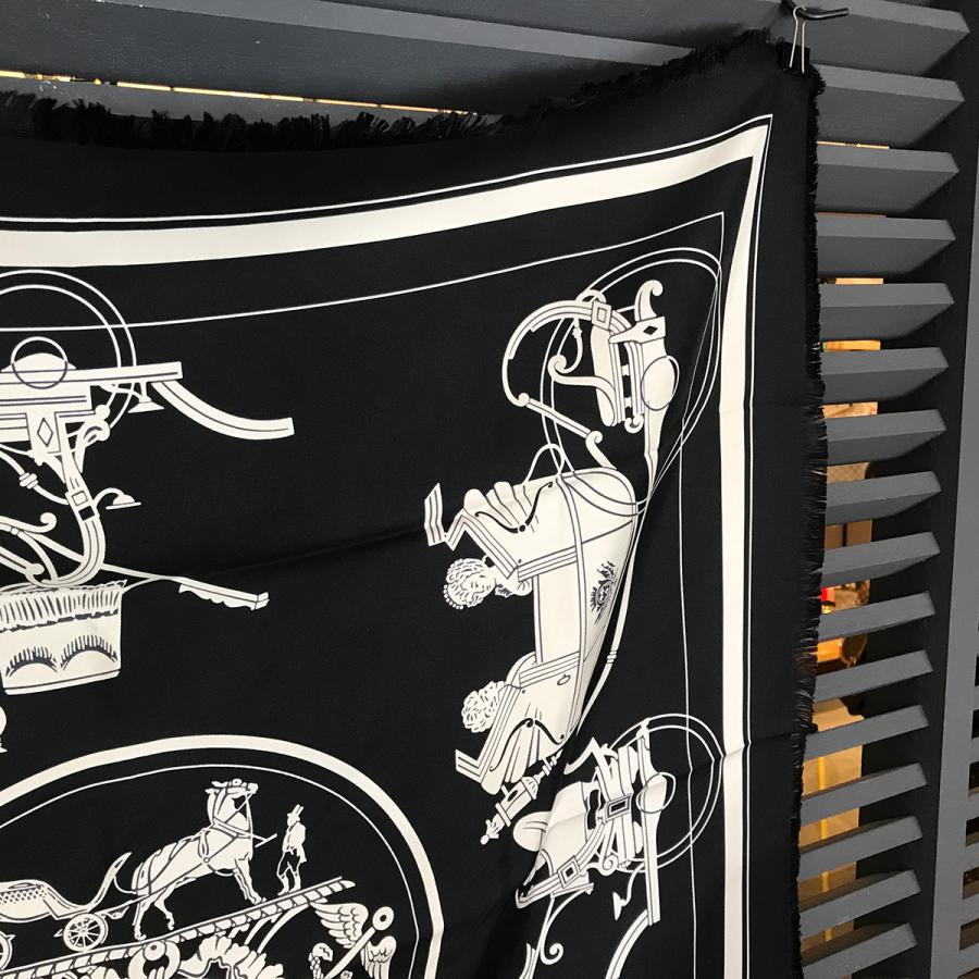 新品未使用 エルメス カレH 80 エクスリブリス HERMES（エルメス） 【新品未使用】エルメス カレH 80 オム フリンジ