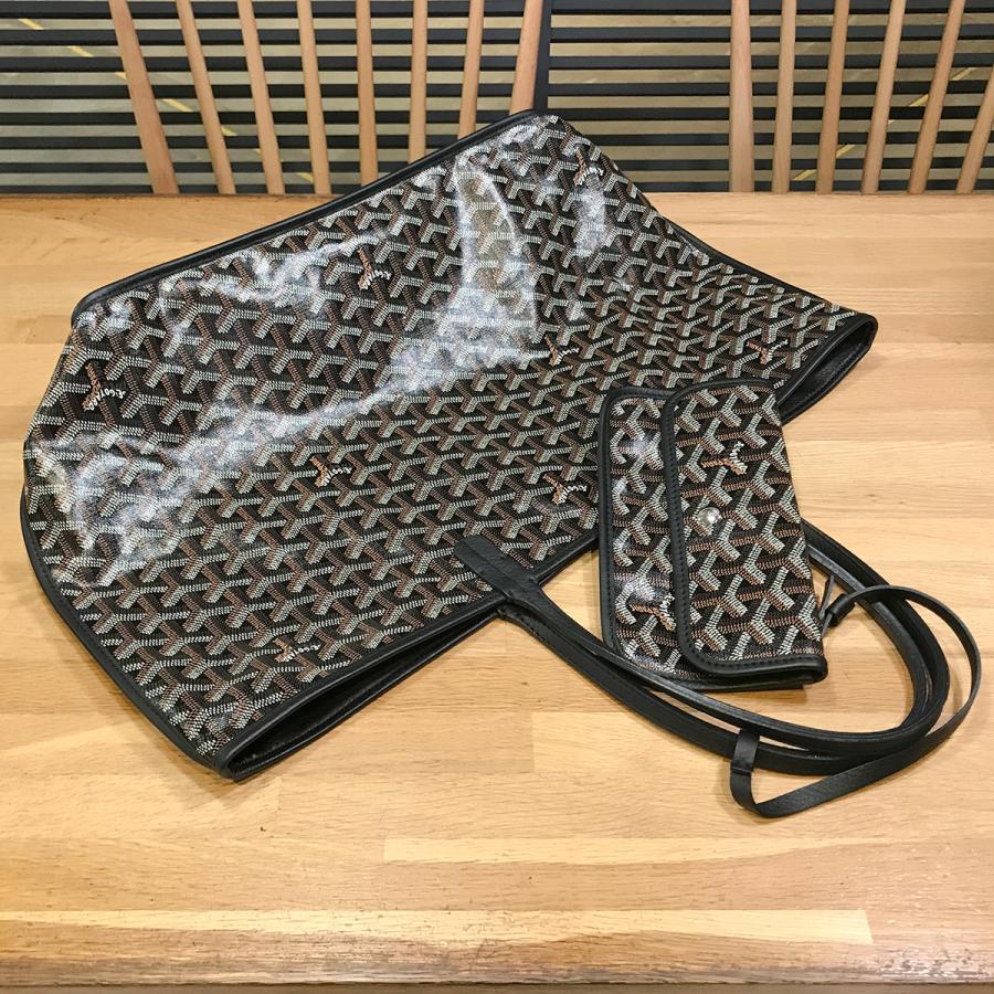【美品】ゴヤール アンジュPM ブラック 黒 GOYARD（ゴヤール） 【超美品】ゴヤール アンジュPM リバーシブル