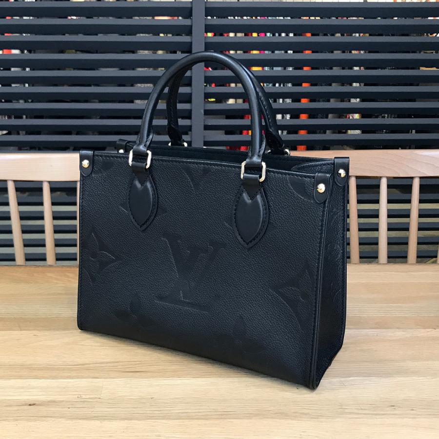 LOUIS VUITTON ルイヴィトン アンプラント オンザゴーPM 2WAYバッグ ハンドバッグ ショルダーバッグ トートバッグ ブラック レザー M45653 ゴールド金具 LOUIS VUITTON（ルイ・ヴィトン） 【新品同様】ルイヴィトン アン