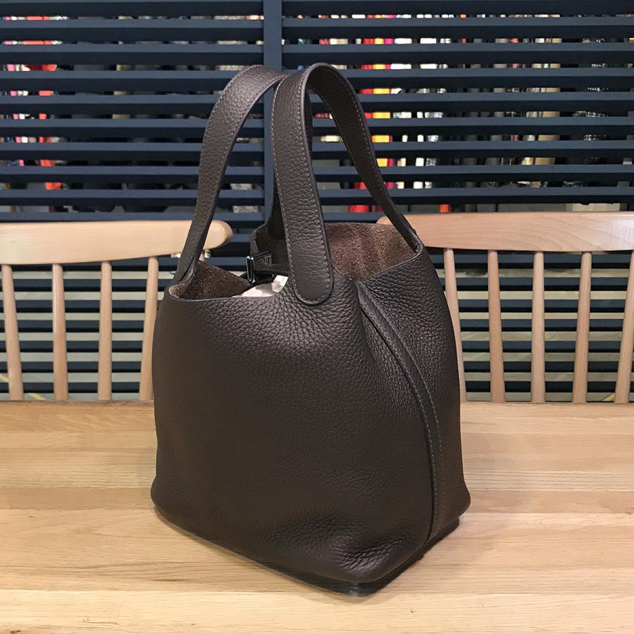 エルメス　ピコタンロックPM エベンヌ ダークブラウン　未使用の展示品 HERMES（エルメス） 【新品同様】エルメス ピコタンロックPM 18