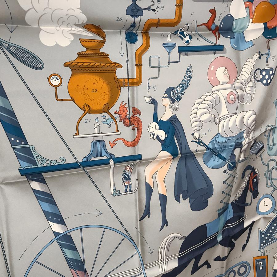 HERMES（エルメス） 【未使用】エルメス カレ90 TEA FOR TWO ティー