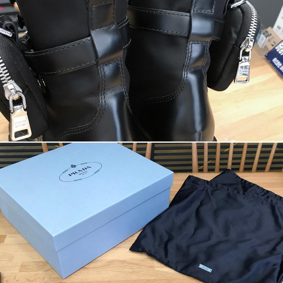 PRADA（プラダ） 【美品】プラダ モノリス コンバットブーツ レザー