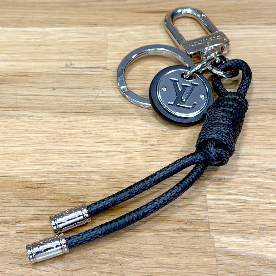 ルイヴィトン M67224 ダミエグラフィット キーホルダーレザーロープ