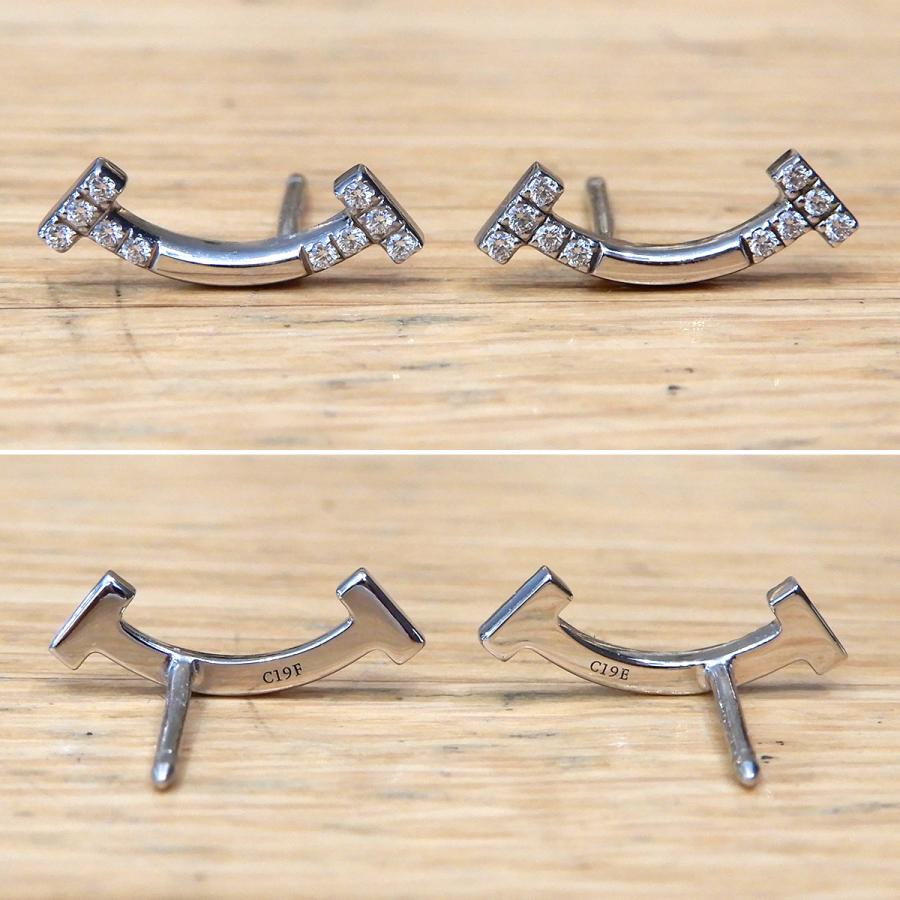 TIFFANY&Co.（ティファニー） 【超美品】 Tスマイル ミニ ピアス K18WG