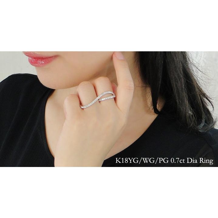 ダイヤモンド 指輪 ツイン リング 0.7ct 2本指 連結 変形 ダイヤモンド 指輪 ツイン リング 0.7ct 2本指 連結 変形