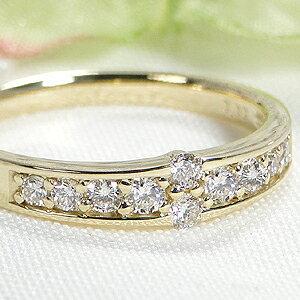 K18 YG / WG PG ダイヤモンド エタニティ リング【0.30ct】18金 指輪 