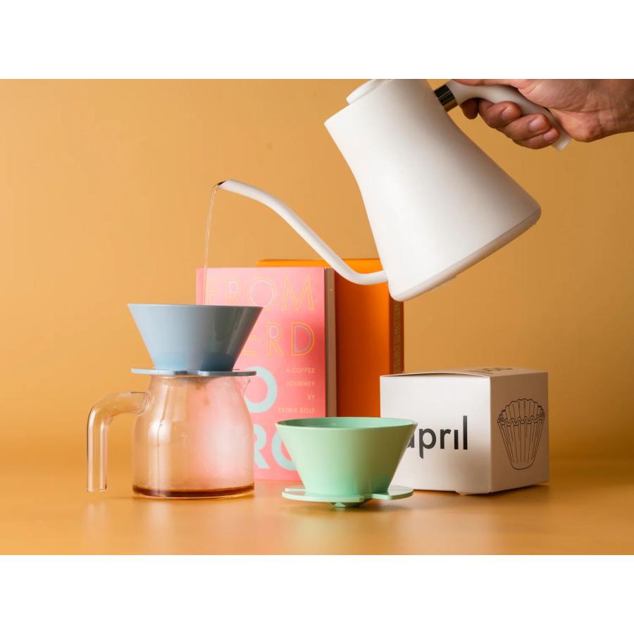 april（エイプリル） Plastic Brewer Ver.2（プラスチック ブリュワー）ブルー kalitaウェーブフィルター10枚付き