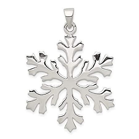高評価！ Charm Pendant Snowflake Silver Sterling 925 CARATS ICE Necklace Fine好評販売中 Winter ネックレス、ペンダント