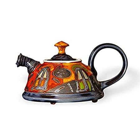 Cute Pottery Artisan　好評販売中 Gift, Pottery Colorful One. for Kettle Ceramic Teapot, ティーカップ、ソーサー 本物の