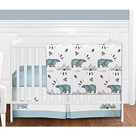 く日はお得♪ Bear Mountain Watercolor Baby Boy Crib Bedding Set by Sweet Jojo Designs - 好評販売中 その他インテリア雑貨、小物