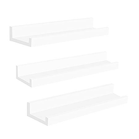 【おすすめ】 Shelves Floating 3, of Set Shelves Wall SONGMICS Ledge Pictur好評販売中 Long, 15-inch ウォールシェルフ