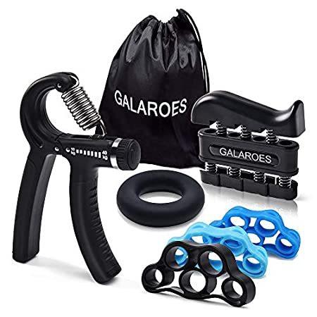6 Pieces Stress Relief Hand Exerciser Ball Adjustable Hand Gripper Forearm Strengthener w/ Counter Seven27Sports Hand Grip Strengthener Kit – Grip Strength Trainer Massage Ball O-Ring Grip Trainer Multi Finger Exerciser & Hand Strengthener 
