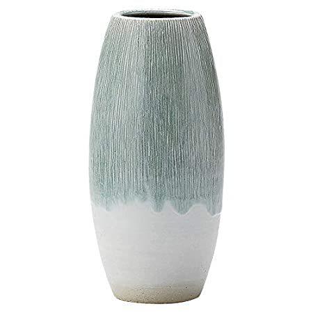 沸騰ブラドン 花瓶 日本 陶器 シガラキ カド池花 ライトブルー好評販売中 ミズアサギ 花瓶、花器