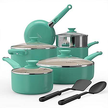 公式の  Cook Code and好評販売中 Pots Ceramic Set, Cookware Kitchen Ceramic Non-Stick Piece 12 その他調理用具