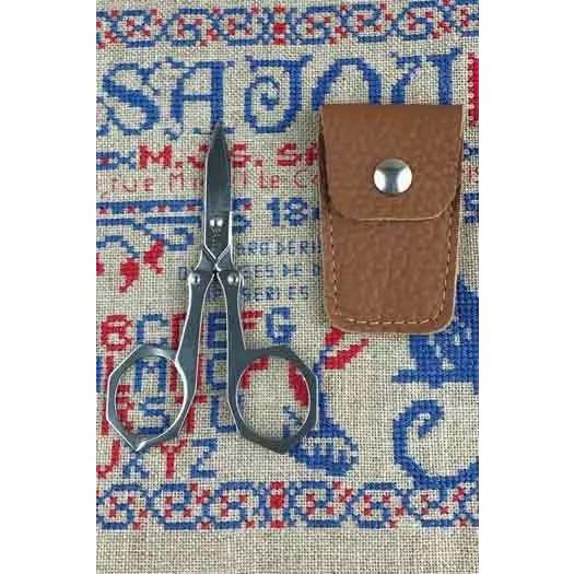 フランス製　サジュー手芸ハサミ　折りたたみハサミ　レザーケース付き　HABANA　９．６cm【サジュー正規代理店　株式会社コフレ】_1