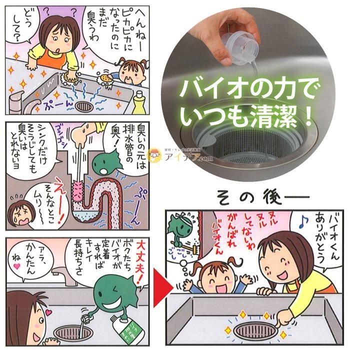 メーカー直送 正規品 ディスポーザー お掃除 バイオシリーズの液体版 面活性剤不使用 バイオ排水管きれい詰め替え用 コジット | COGIT | 02