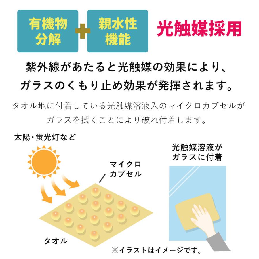 タオル くもり止め お風呂 洗面台 鏡 窓 車のフロントガラス くもりにくい不思議なタオル 「メール便」コジット | COGIT | 05