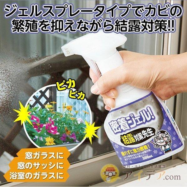 結露防止スプレー 結露対策 防カビ お風呂 鏡 洗面台 浴室 カビ対策 お掃除 密着ジェル！結露対策先生 コジット 027396便利