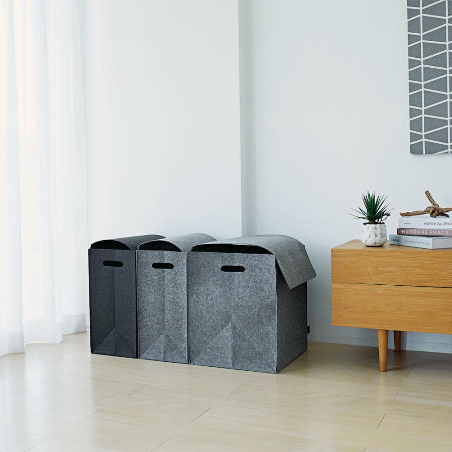 収納ケース ボックス 小物入れ フエルト フタ付 オシャレ シンプル felsto縦型フェルト収納 M コジット | COGIT | 11