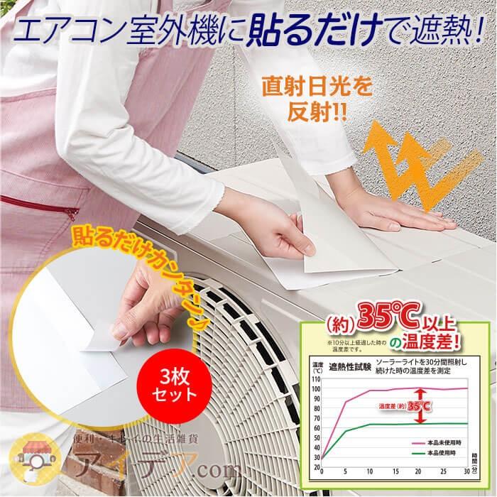 室外機 カバー エアコン 室外機を守る 汚れを隠す キズを隠す 目立ちにくい室外機遮熱シール  コジット | 