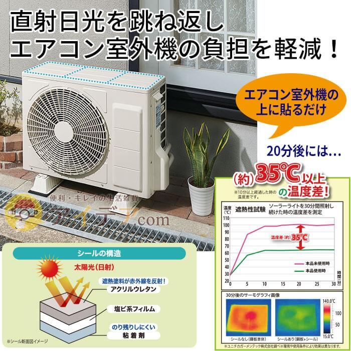 室外機 カバー エアコン 室外機を守る 汚れを隠す キズを隠す 目立ちにくい室外機遮熱シール コジット 0660 便利 キレイの雑貨アイデア Com 通販 Yahoo ショッピング