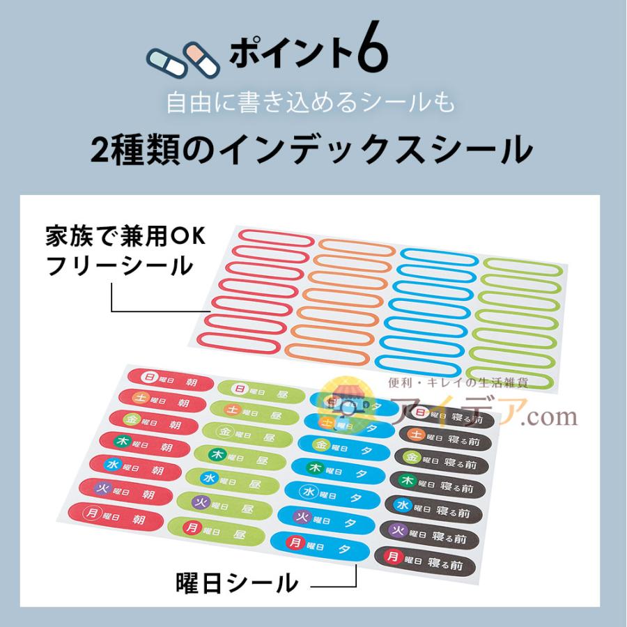 COGIT（コジット） 飲み忘れ防止お薬ケース 薬入れ 1週間分 収納