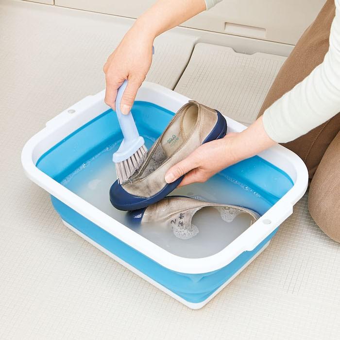 バケツ 折りたたみ つけ置き洗い 桶 靴洗い 伸縮式桶 薄く畳める洗い桶8 5リットル コジット 0905 便利 キレイの雑貨アイデア Com 通販 Yahoo ショッピング