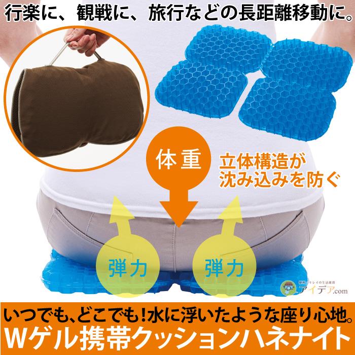 ジェルクッション ゲル 折りたたみ ハニカム構造 体圧分散 Wゲル携帯クッションハネナイト コジット a 便利 キレイの雑貨アイデア Com 通販 Yahoo ショッピング