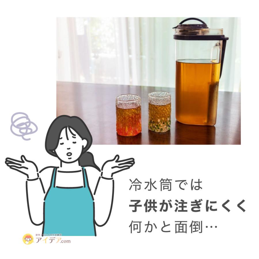 ドリンクサーバー2.8L 横置き 冷蔵庫の冷水筒 蛇口付き 冷水ポット