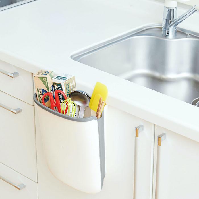 ゴミ箱 ダストボックス キッチン 台所 生ゴミ 収納 スタンド 洗面台 薄く畳める引っ掛けゴミ箱 コジット 便利 キレイの雑貨アイデア Com 通販 Yahoo ショッピング