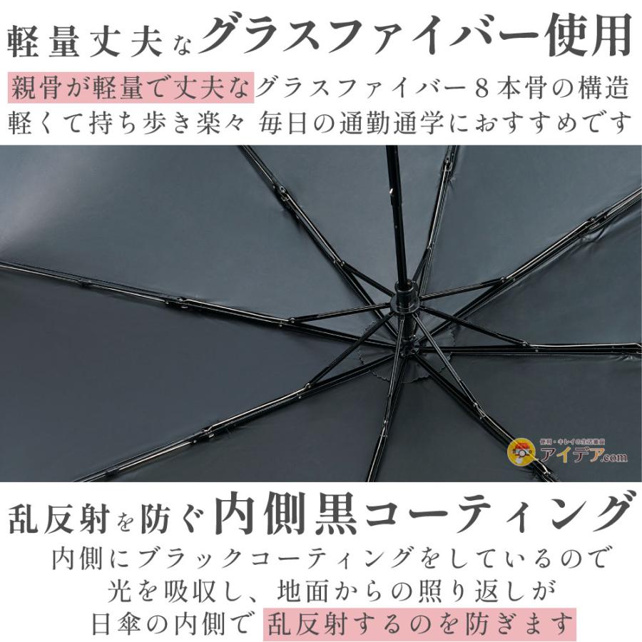 日傘 折りたたみ 長傘 【8本骨】 放射冷却 近赤外線 紫外線対策 遮光1級  サンブロックラボ 遮夏クール晴雨兼用傘3段コンパクト60 [コジット] |  | 12