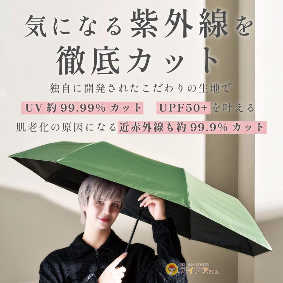 日傘 折りたたみ 長傘 【8本骨】 放射冷却 近赤外線 紫外線対策 遮光1級  サンブロックラボ 遮夏クール晴雨兼用傘3段コンパクト60 [コジット] |  | 08