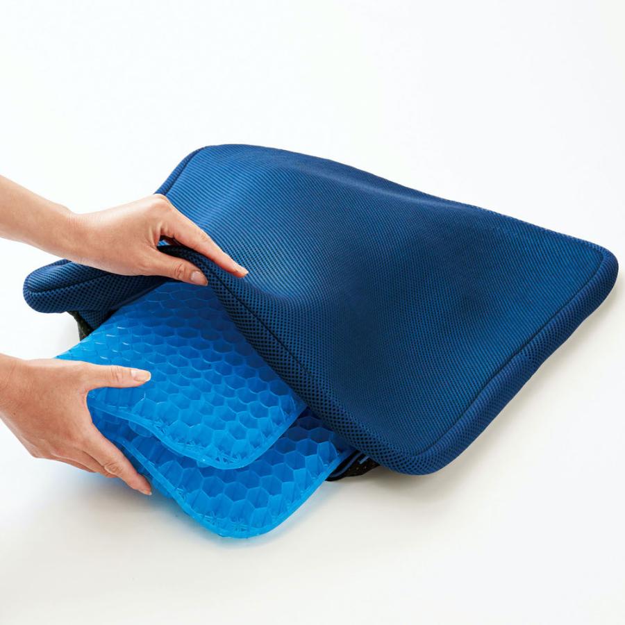 クッション 座布団 カバー付 腰痛対策 Wゲルクッション ハネナイトキング コジット 送料無料 | COGIT | 13