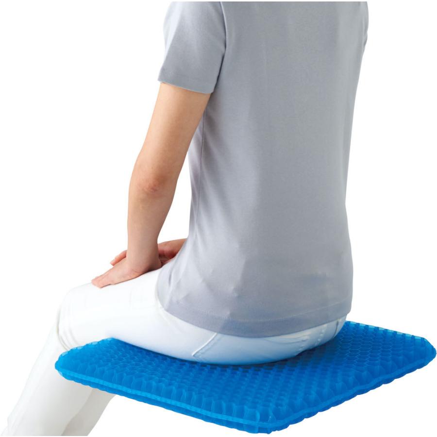 クッション 座布団 カバー付 腰痛対策 Wゲルクッション ハネナイトキング コジット 送料無料 | COGIT | 08