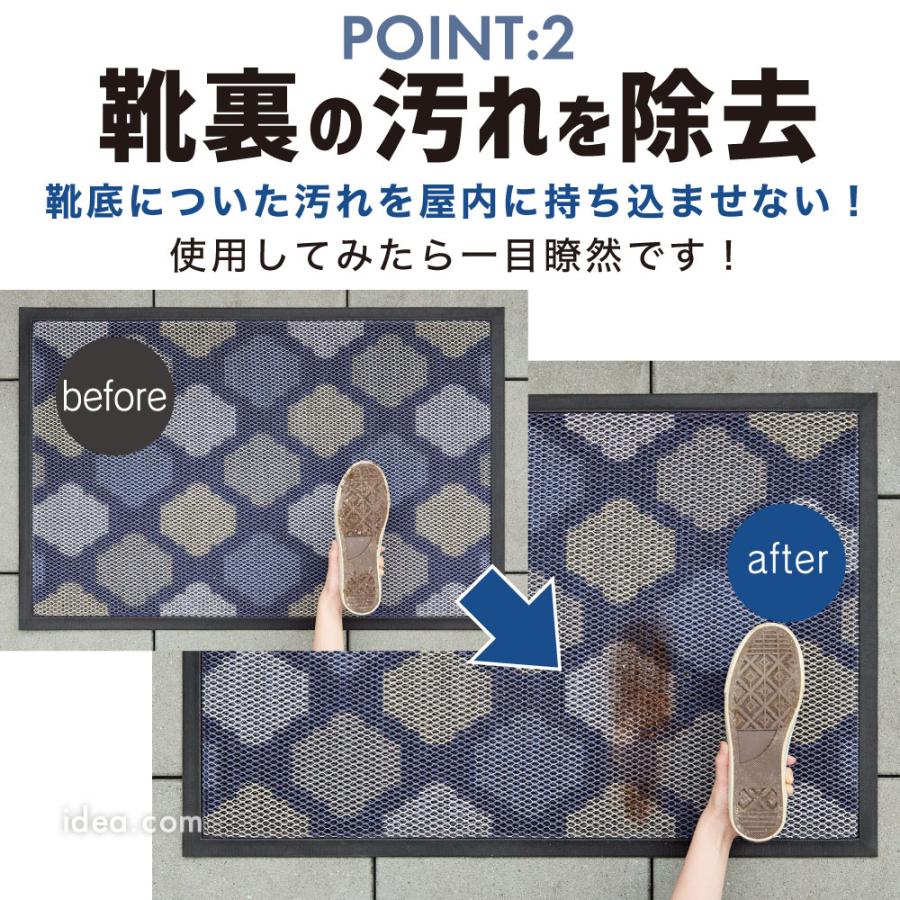 玄関マット 砂落としマット メッシュ 砂が落ちる 泥落とし 玄関 砂 対策 汚れ 防止 薄型 滑り止め 水洗い 砂が落ちやすいメッシュ玄関マット [コジット] |  | 06