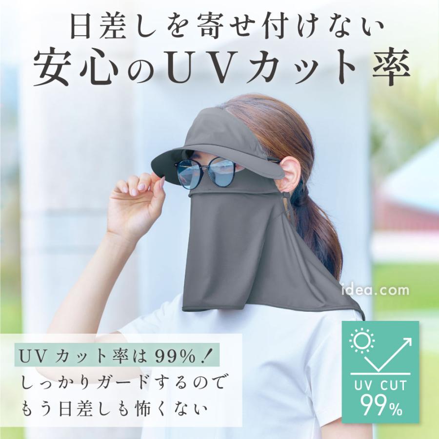 UVカット 紫外線対策 フェイスカバー バイザー付き 顔全体カバー 吸水速乾 接触冷感 呼吸しやすい サンブロックラボ 爽壁 バイザー付きフェイスカバー コジット | COGIT | 05