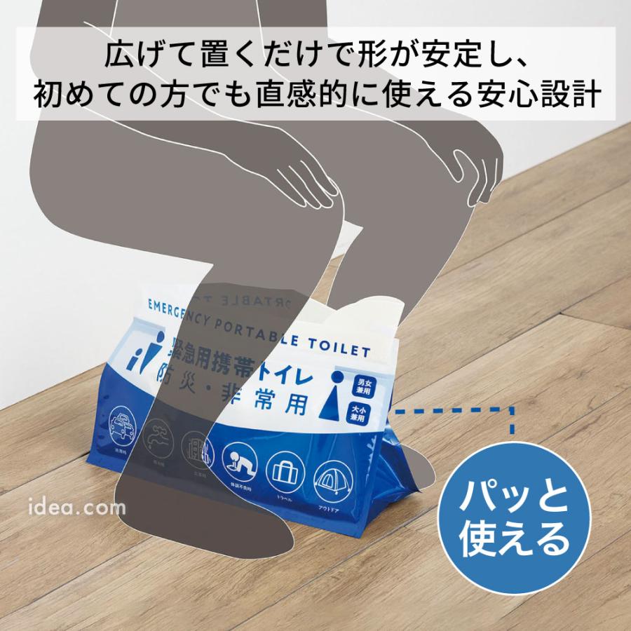 簡易トイレ 携帯トイレ 防災用品 非常用 防災用 コンパクト COGIT防災 緊急用携帯ミニトイレ3個組【メール便】コジット | COGIT | 03