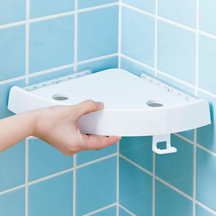 コーナーシェルフ 浴室 バス用品 キッチンラック 小物 収納 棚 ワンタッチマジックシェルフ コジット 【日本限定モデル】