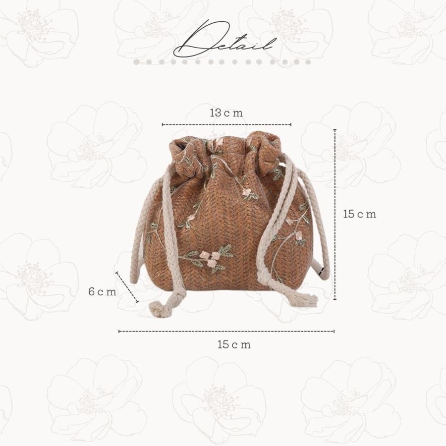 ヴュレ ショルダーバッグ ポシェット ワンショルダー 巾着 花柄 Beau're（ヴュレ） ショルダーバッグ バッグ BEAURE カウレザー 黒ネコ