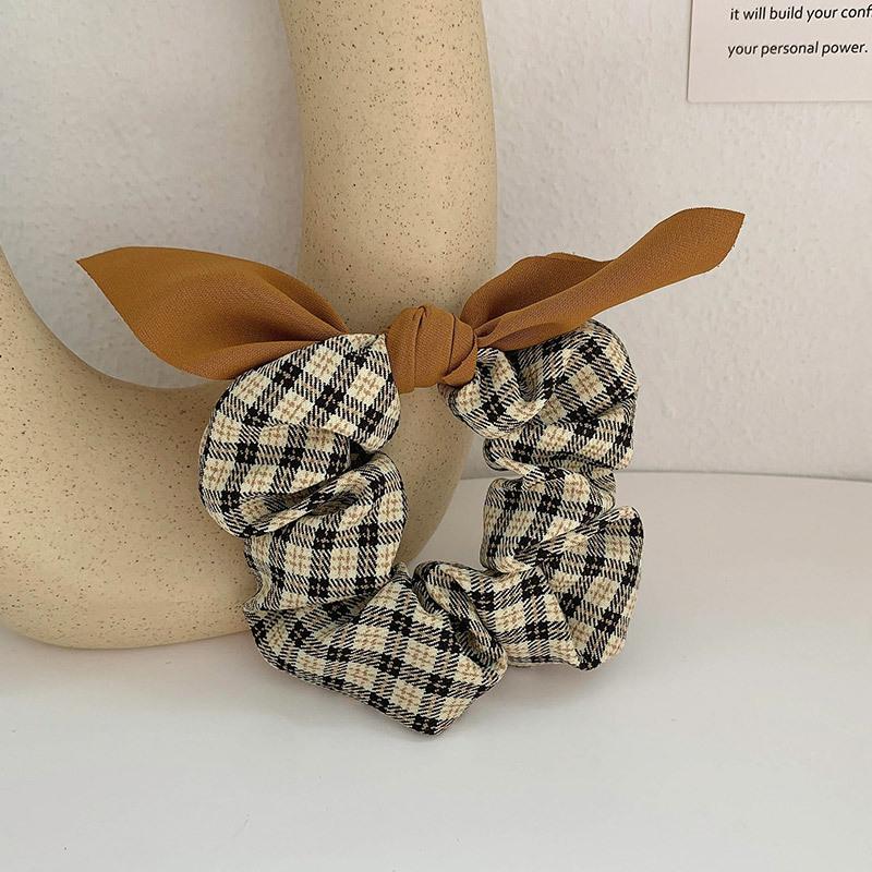チェック柄 リボン シュシュ ヘアアクセサリー ヘアゴム 髪留め 可愛い