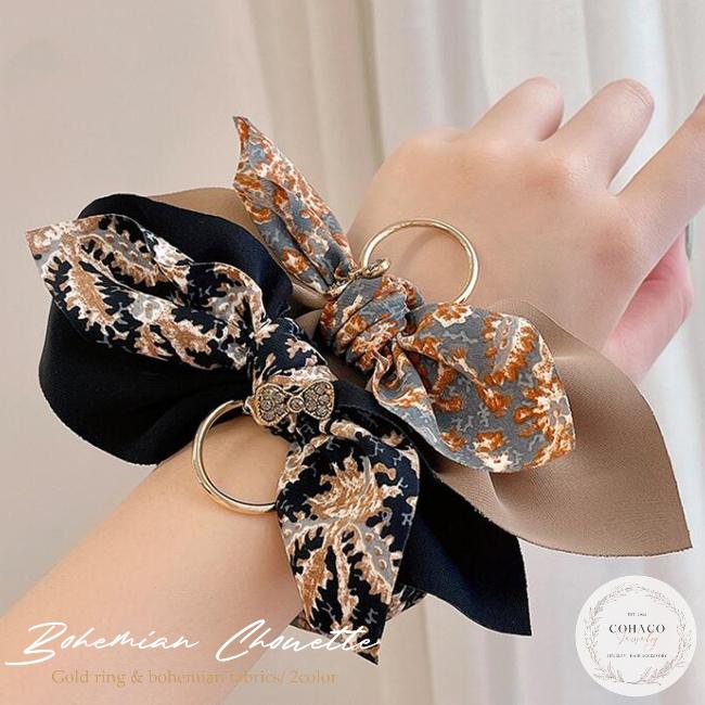 クラシカルリボンシュシュ ヘアアクセサリー 髪留め ヘアゴム