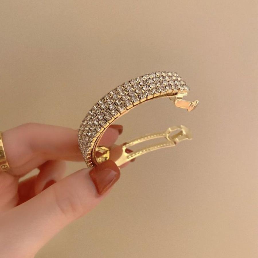 ラインストーン バレッタ ヘアクリップ ヘアゴム ヘアアクセサリー