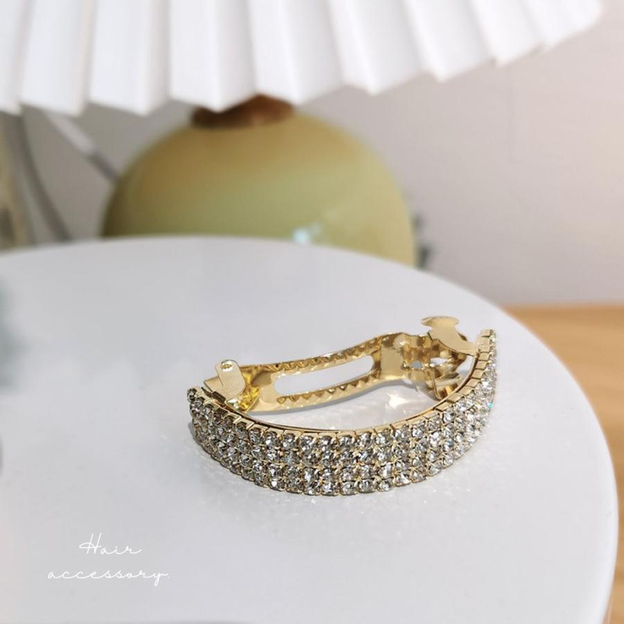 ラインストーン バレッタ ヘアクリップ ヘアゴム ヘアアクセサリー