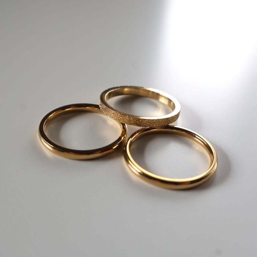 1000円均一アクセサリー リング 3点セット サージカルステンレス 18金 