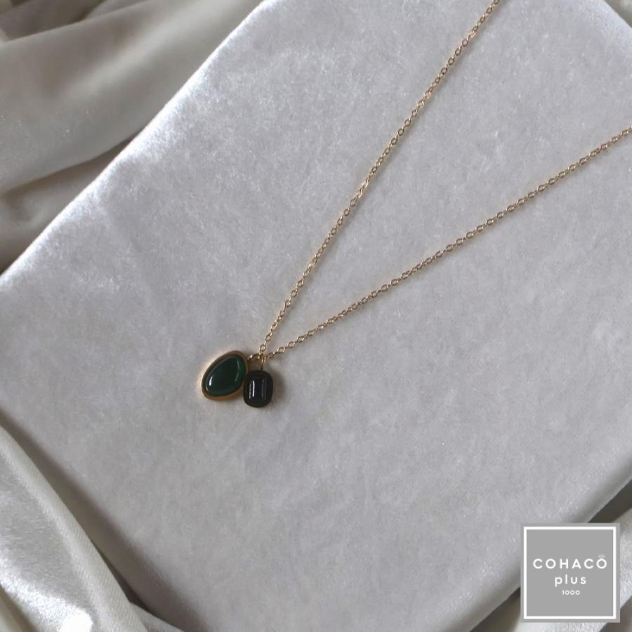 1000円均一アクセサリー 天然石ネックレス サージカルステンレス 18金