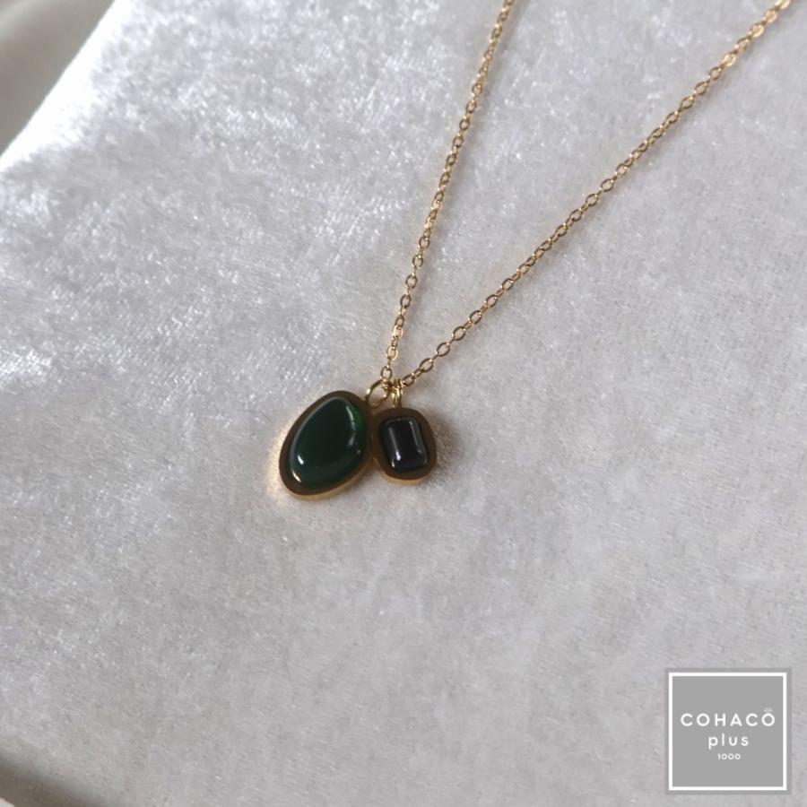 1000円均一アクセサリー 天然石ネックレス サージカルステンレス 18金